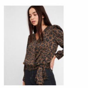 Banana Republic Satin Wrap Top